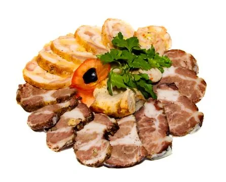 Meat slicing Stock Photos