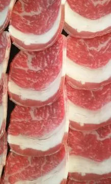 Meat slides Stock Photos