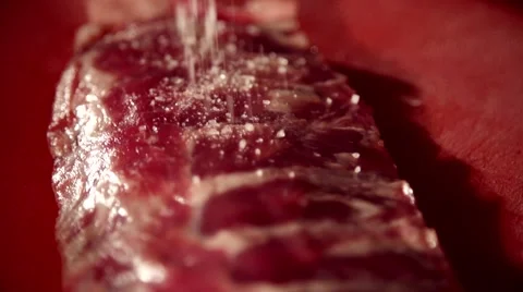 Meat in slow motion Stock Footage 67857420