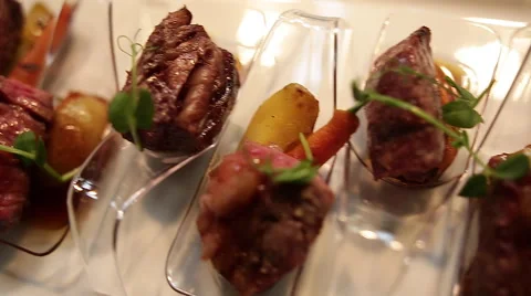 Meat small particles welcome Stock Footage 68534929