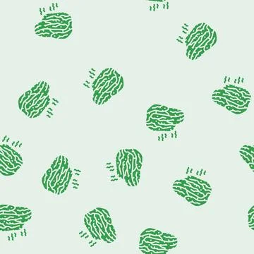 Meat smoked glyph seamless pattern Stock Illustration