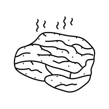 Meat smoked line icon vector illustration Illustrazione stock