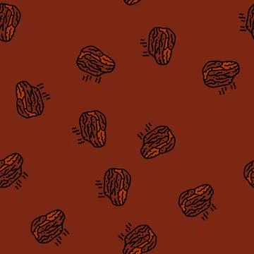 Meat smoked vector seamless pattern Illustrazione stock
