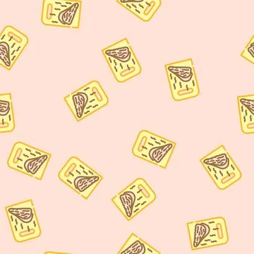 Meat smoked vector seamless pattern Stock Illustration