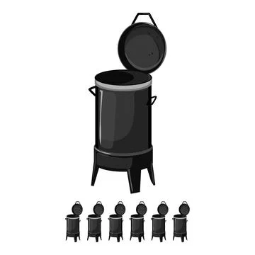 Meat smoker bbq cartoon vector graphic Stock Illustration