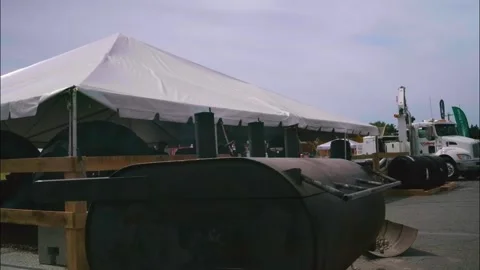 Meat Smoker at Event Stock Footage 201624792