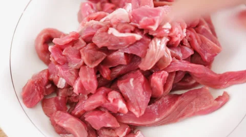 Meat with soy sauce Stock Footage 35835085