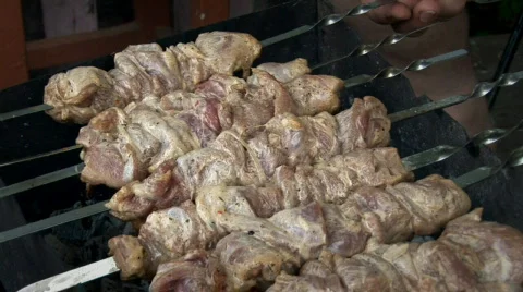 Meat on spits 001 스톡 동영상 855114