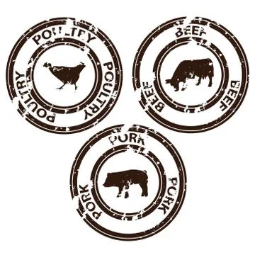 Meat stamps Stock Illustration