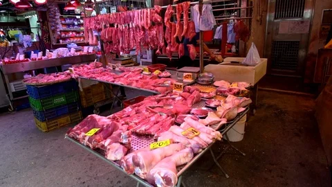 Meat stand Видео 108672080