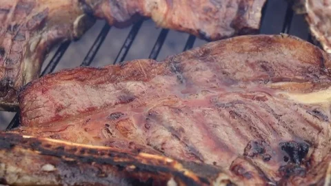 Meat steak bbq Stock Footage 83686251