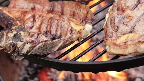 Meat steak bbq Stock Footage 83686274