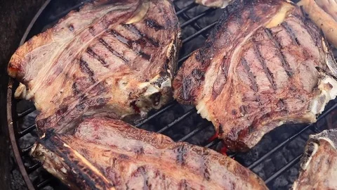 Meat steak bbq Stock Footage 83686329