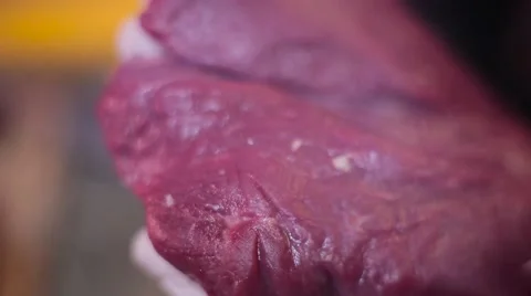 Meat for steak close up Stock Footage 67862277