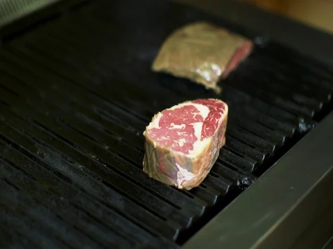 Meat steak on embers Stock Footage 80673594