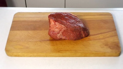 Meat steak fried beef Stock Footage 93646583