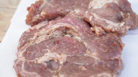 Meat steak on the grill. Stock Footage 152233197