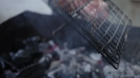 Meat steak on the grill. Video stock 152233408