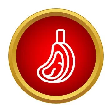 Meat steak icon representing raw beef food Ilustración de archivo