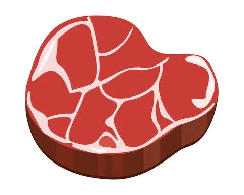 Meat steak isolated on white background Stock Illustration