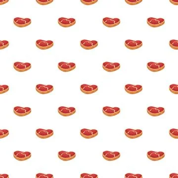 Meat steak pattern creating a seamless background texture Stock Illustration