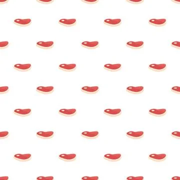 Meat steak pattern on white background Stock Illustration