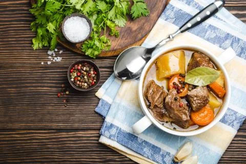 Meat stew with beef Stock Photos