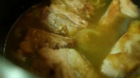Meat in Stew Stock Footage 160463471