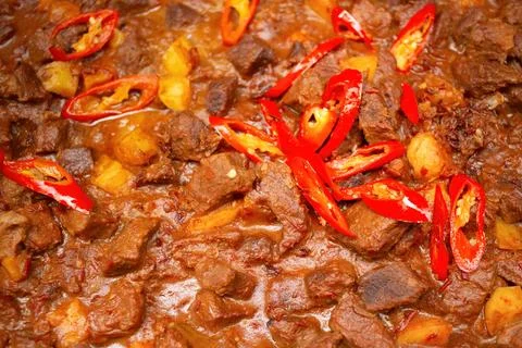 Meat Stew, Meat Processing that is Rich in Flavor Stock Photos