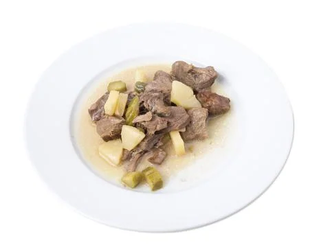 Meat stew with pineapple. Stock Photos