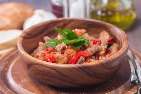 Meat stew with vegetables Stock Photos