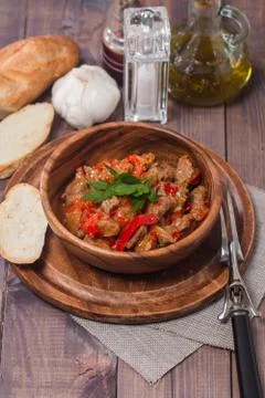 Meat stew with vegetables Stock Photos