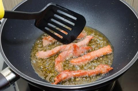Meat Strips Fried Stockfoto's