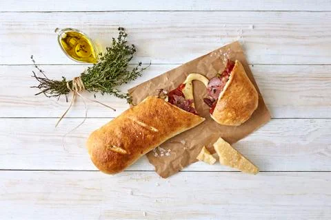 Meat Stromboli Stock Photos