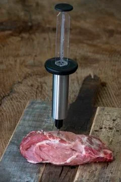 Meat syringe Stock Photos