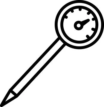 Meat Temperature Thermometer Cooking Tool Icon Illustrazione stock