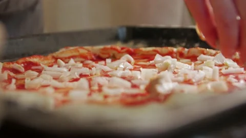 Meat Topping Pizza Stock Footage 130275733