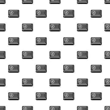 Meat trays repeating pattern for food design Stock Illustration