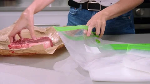 Meat in vacuum packaging Stock Footage 151470747