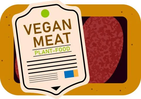 Meat for vegans using soybeans etc Stock Illustration