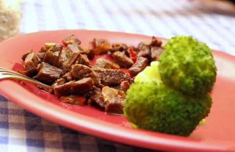 Meat with vegetables 库存照片