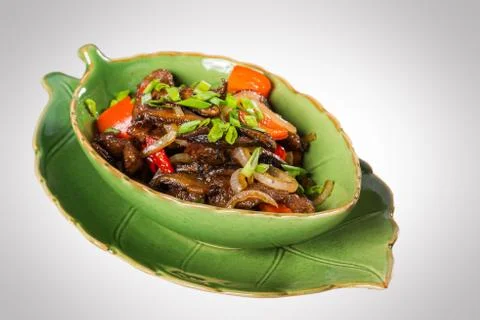 Meat with vegetables Stock Photos