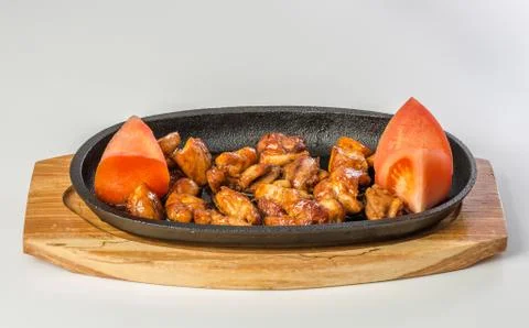 Meat with vegetables Stock Photos