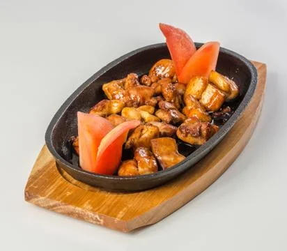 Meat with vegetables Stock Photos