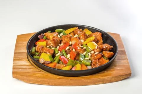 Meat with vegetables Stock Photos