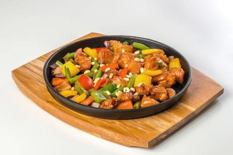 Meat with vegetables Stock Photos