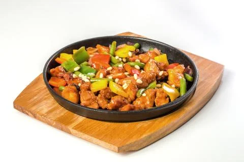 Meat with vegetables Stock Photos