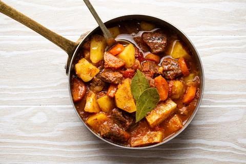 Meat vegetables stew Stock Photos