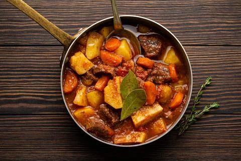 Meat vegetables stew Stock Photos