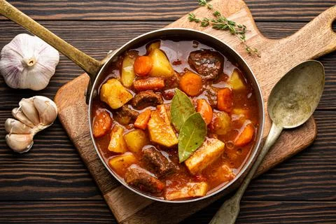 Meat vegetables stew Stock Photos